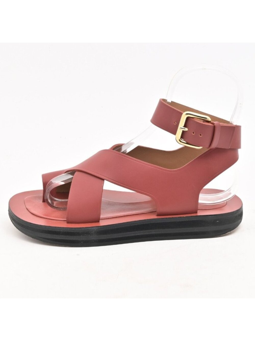 Celine Sandals Red Leather